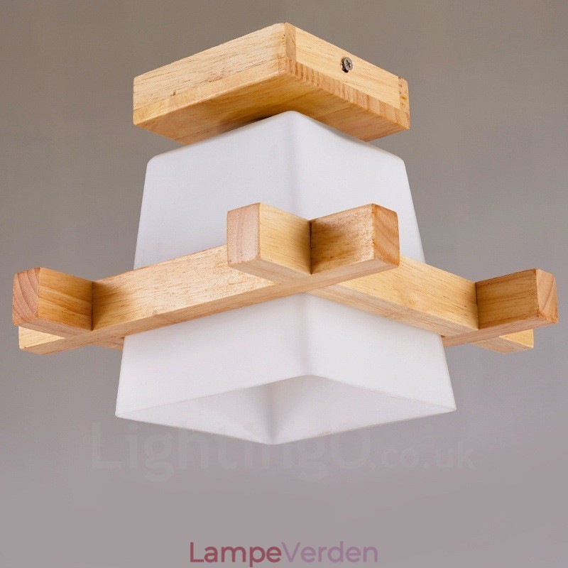 1 lys moderne moderne nordisk stil flush-mount loftslamper med glasskærm