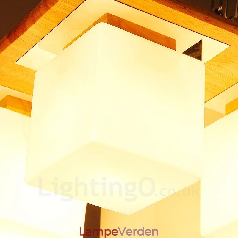 4 lyse moderne moderne loftslamper med glasskærm