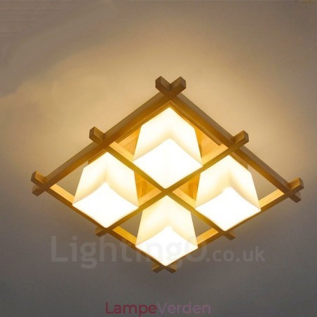 4 lyse moderne moderne loftslamper med glasskærm 4 lyse moderne moderne loftslamper med glasskærm