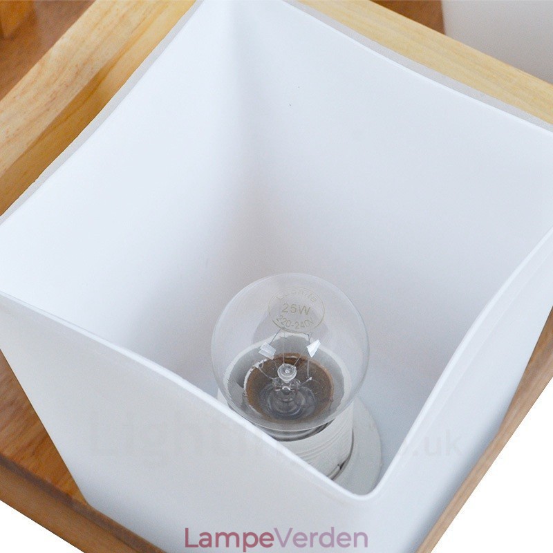 4 lyse moderne moderne loftslamper med glasskærm