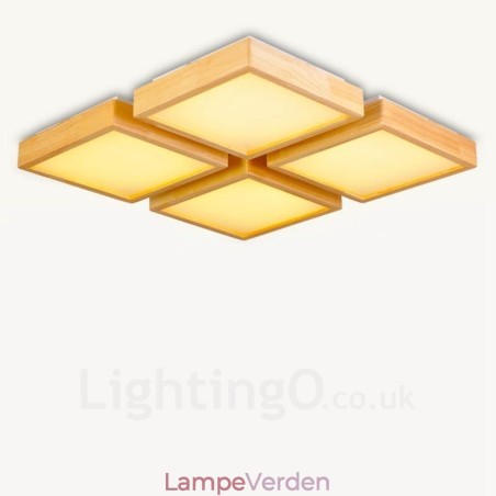 4 lyse moderne moderne nordisk stil flush-mount loftslamper med akrylskærm 4 lyse moderne moderne nordisk stil flush-mount loftslamper med akrylskærm