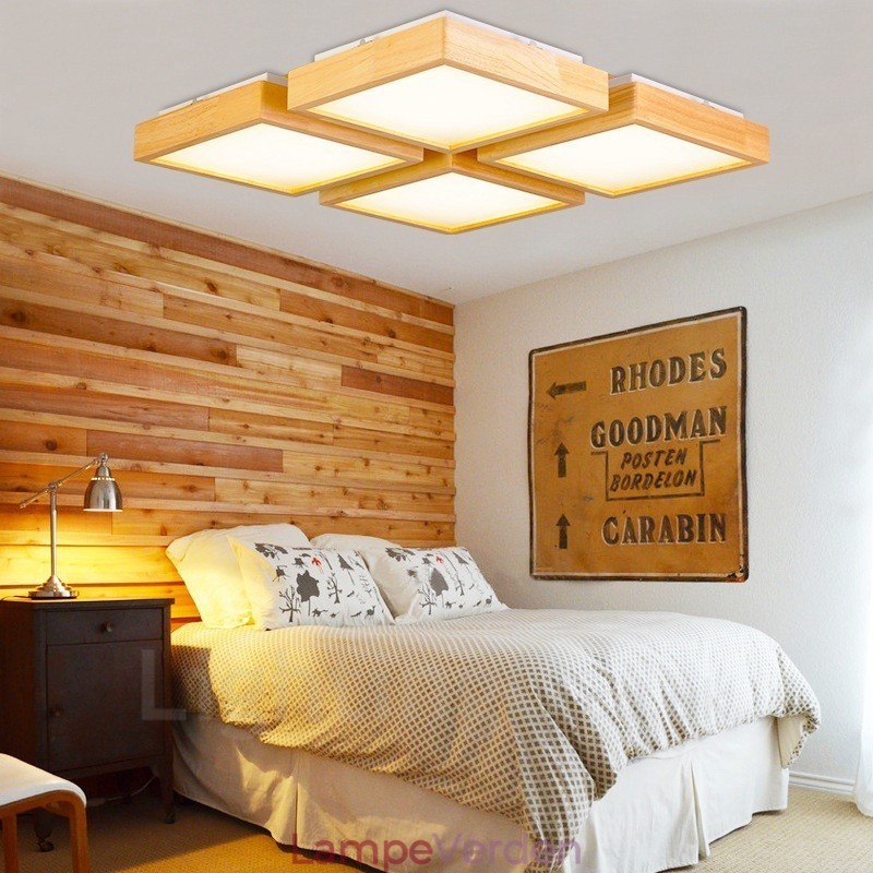 4 lyse moderne moderne nordisk stil flush-mount loftslamper med akrylskærm