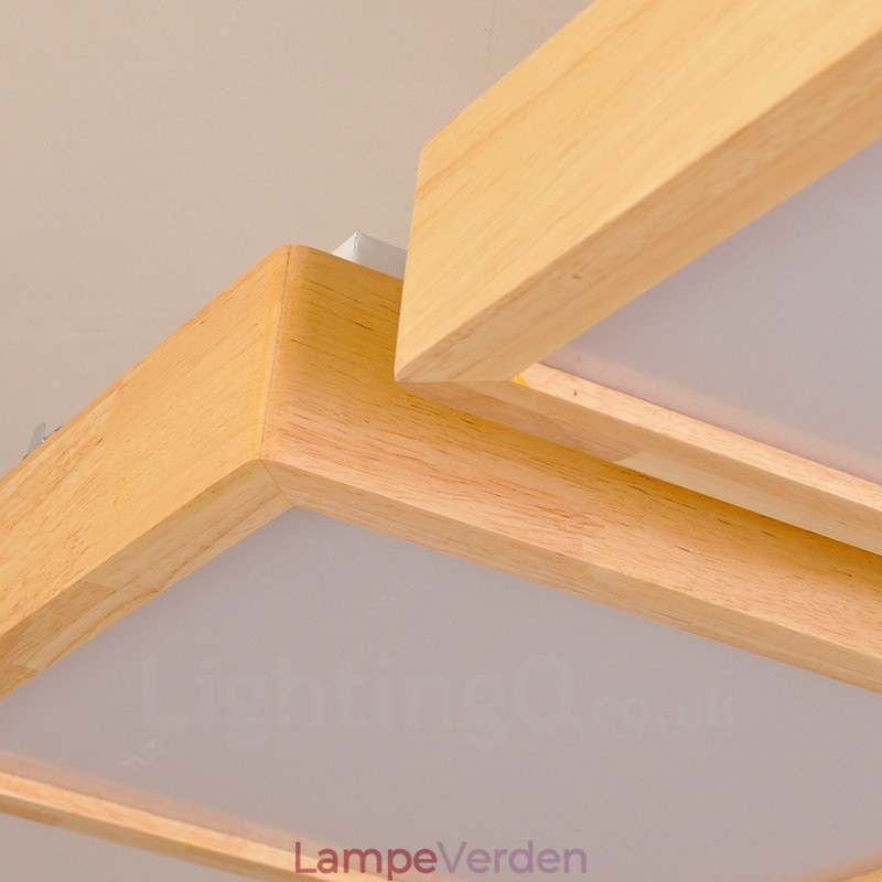 4 lyse moderne moderne nordisk stil flush-mount loftslamper med akrylskærm