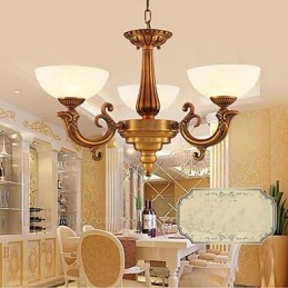 Den kinesiske stil marmor lampe lysekrone fuld kobber lampe lysekrone