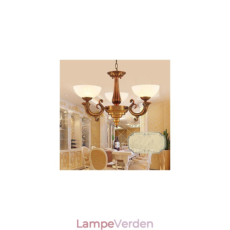 Den kinesiske stil marmor lampe lysekrone fuld kobber lampe lysekrone