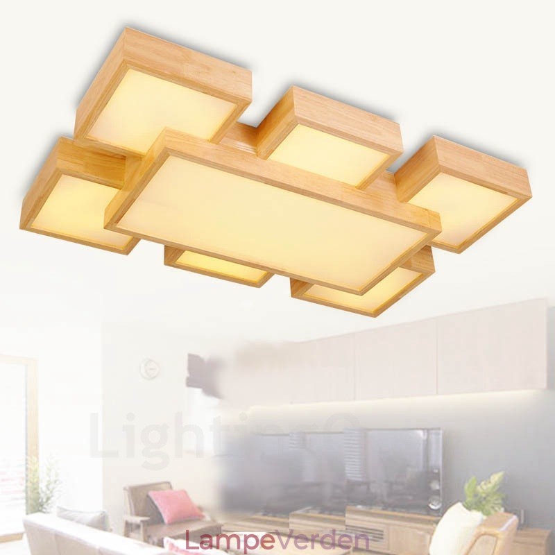 6 Moderne moderne, nordisk stil flush-mount loftslamper med akrylskærm