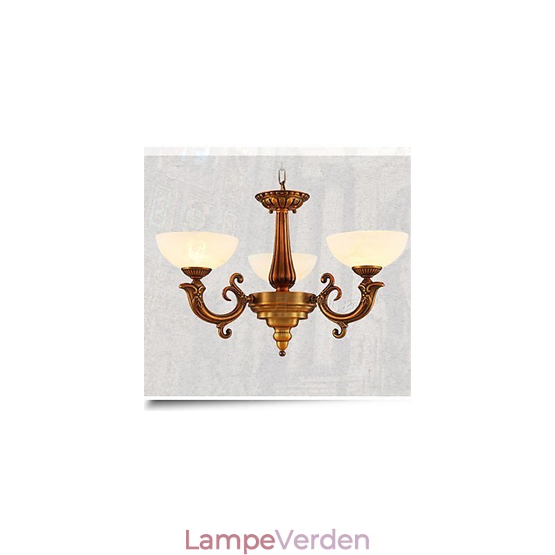 Den kinesiske stil marmor lampe lysekrone fuld kobber lampe lysekrone