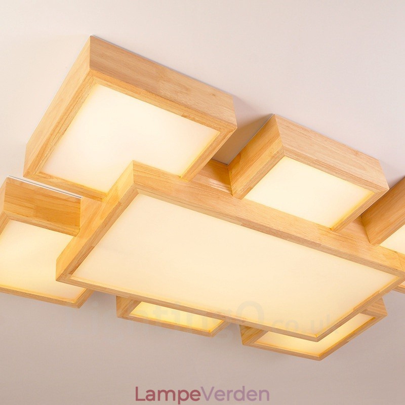 6 Moderne moderne, nordisk stil flush-mount loftslamper med akrylskærm