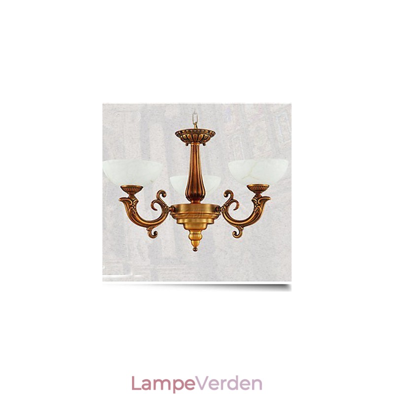 Den kinesiske stil marmor lampe lysekrone fuld kobber lampe lysekrone