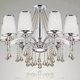 Moderne moderne krystal krom metal lysekrone