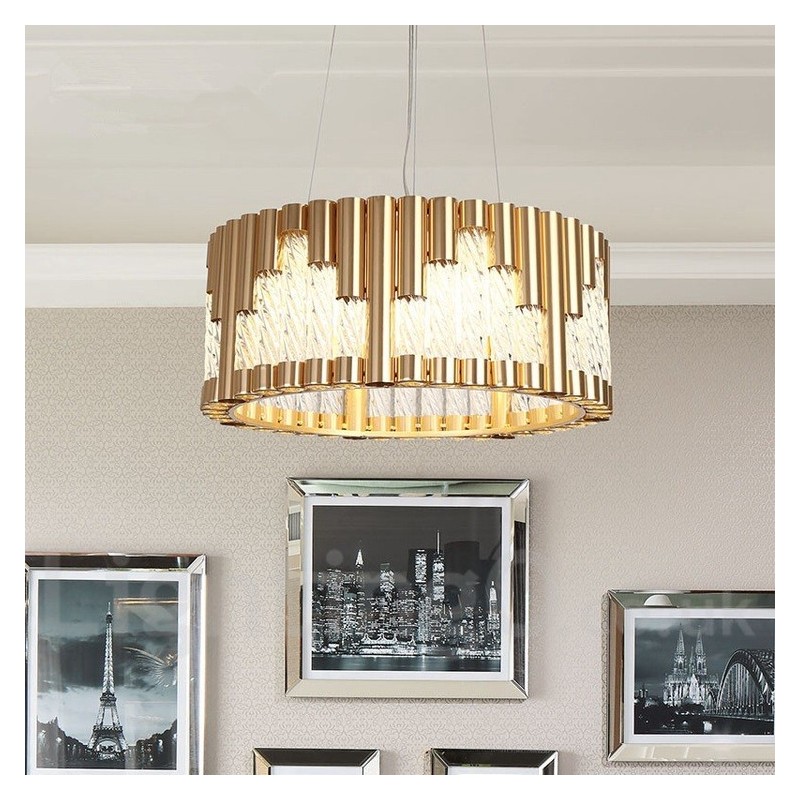 Moderne moderne loftslamper Kobberbeklædning Pendel Light
