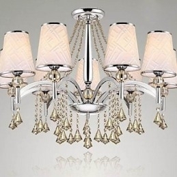 Moderne moderne krystal krom metal lysekrone