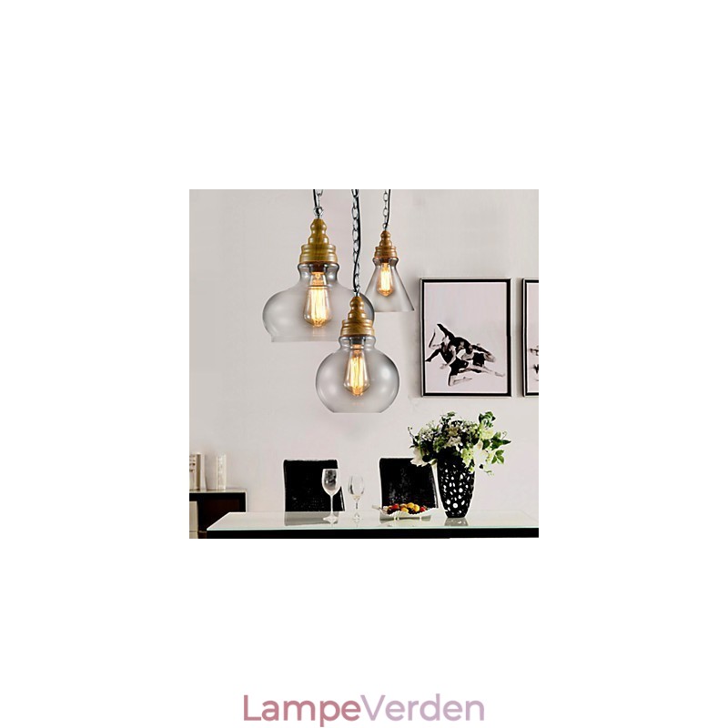 3 lys moderne moderne mini stil metal lysekrone pendel lys