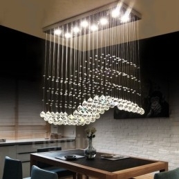 Moderne crystal loft pendel lys indendørs lysekrone belysning lamper armaturer