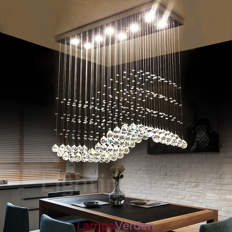 Moderne crystal loft pendel lys indendørs lysekrone belysning lamper armaturer
