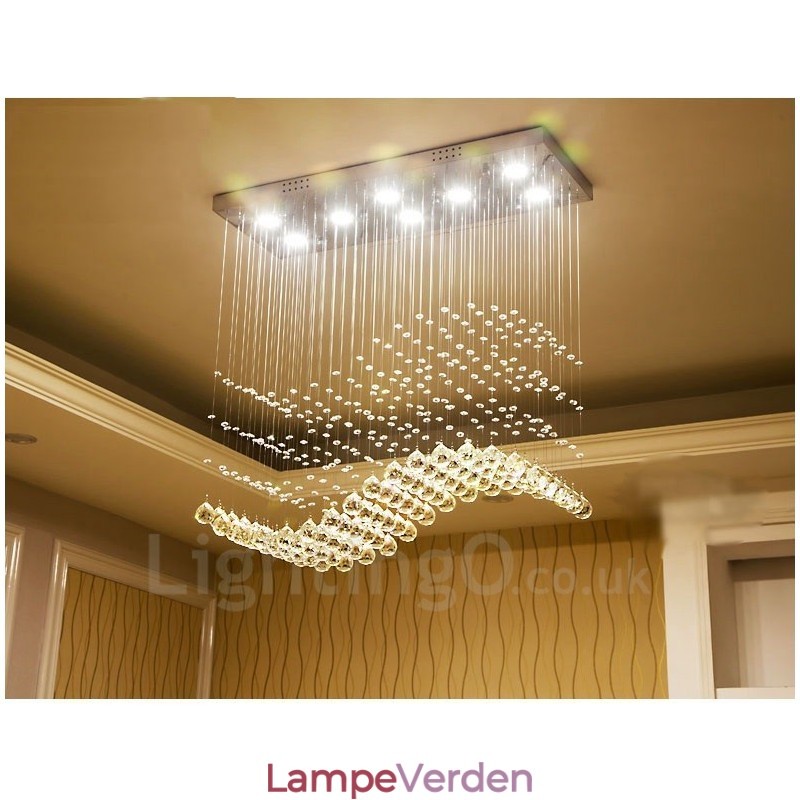 Moderne crystal loft pendel lys indendørs lysekrone belysning lamper armaturer