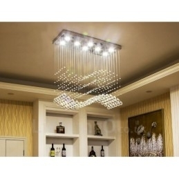 Moderne crystal loft pendel lys indendørs lysekrone belysning lamper armaturer
