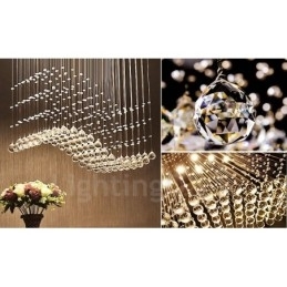 Moderne crystal loft pendel lys indendørs lysekrone belysning lamper armaturer