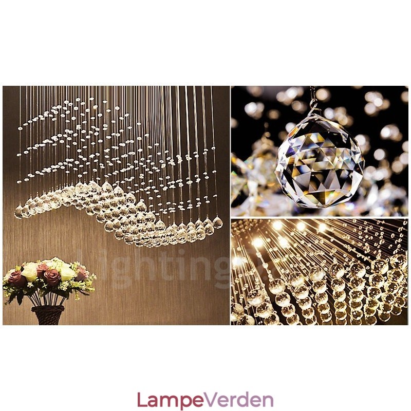 Moderne crystal loft pendel lys indendørs lysekrone belysning lamper armaturer