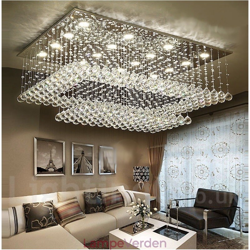Moderne crystal loft pendel lys indendørs lysekrone belysning lamper armaturer