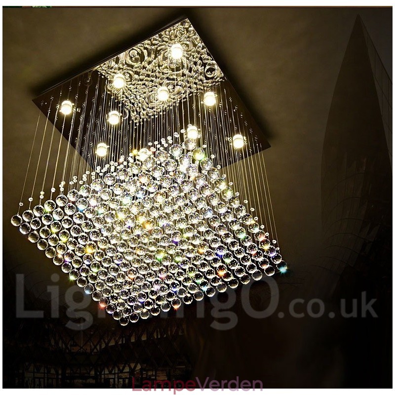 Moderne crystal loft pendel lys indendørs lysekrone belysning lamper armatur