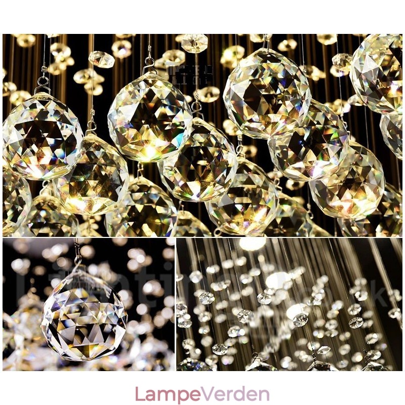 Moderne crystal loft pendel lys indendørs lysekrone belysning lamper armatur