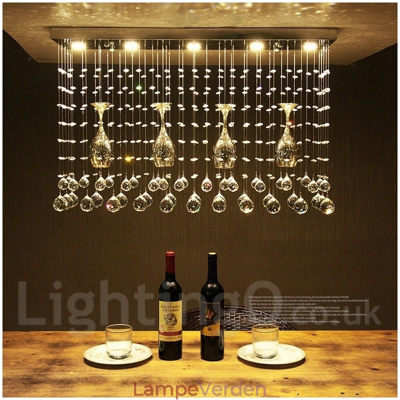 5 lys moderne krystal loft pendel lys indendørs lysekrone belysning lamper armatur