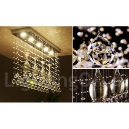 5 lys moderne krystal loft pendel lys indendørs lysekrone belysning lamper armatur