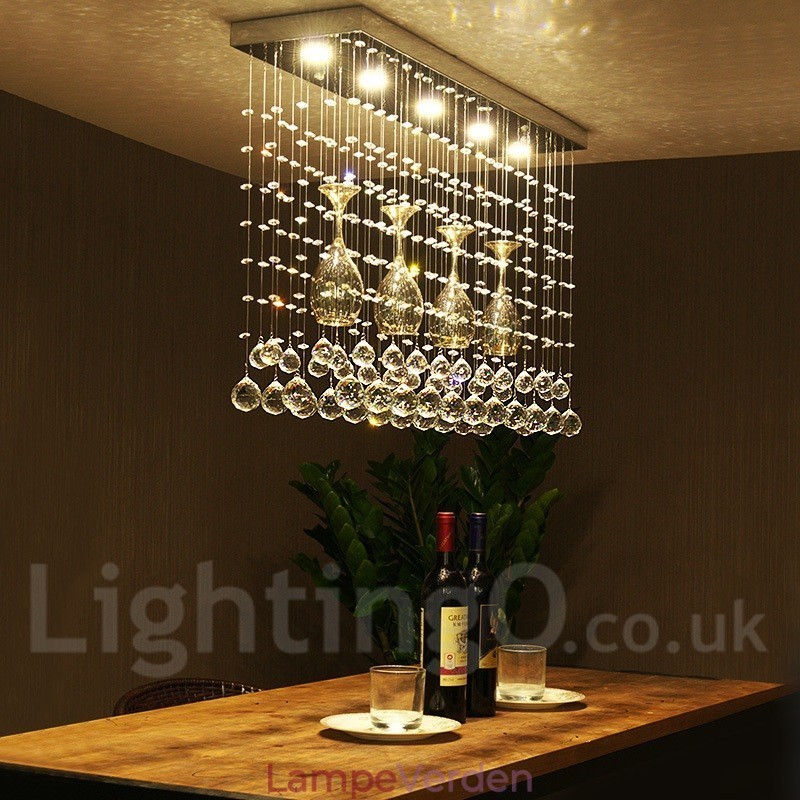 5 lys moderne krystal loft pendel lys indendørs lysekrone belysning lamper armatur