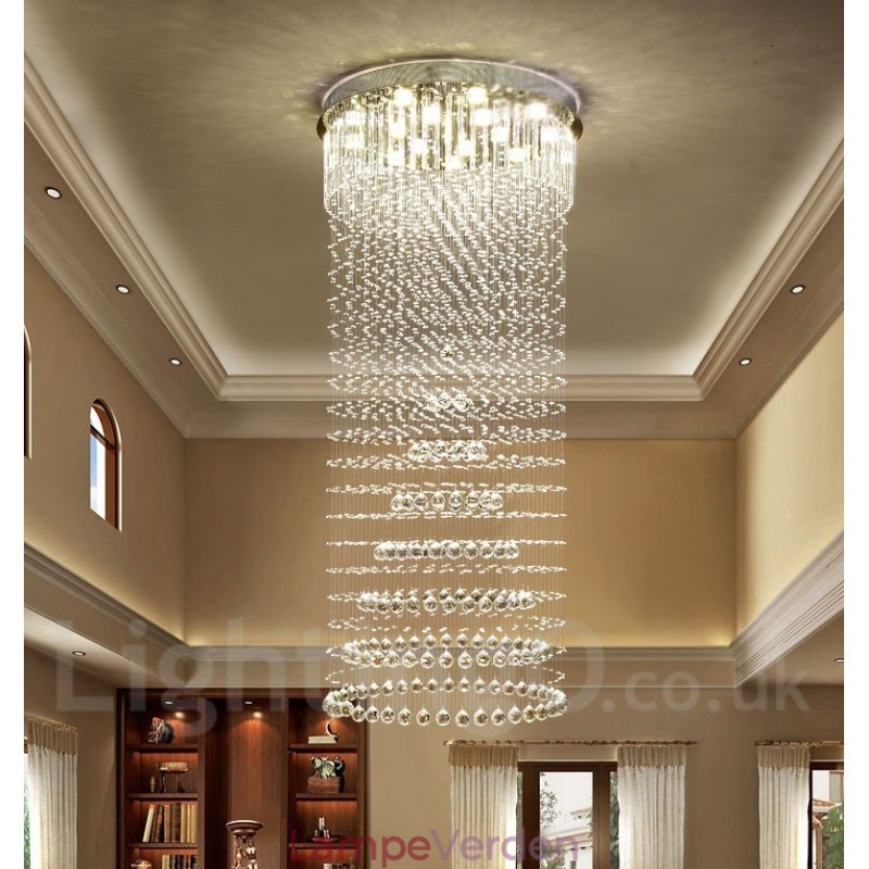 Moderne crystal loft pendel lys indendørs lysekrone belysning lamper armaturer