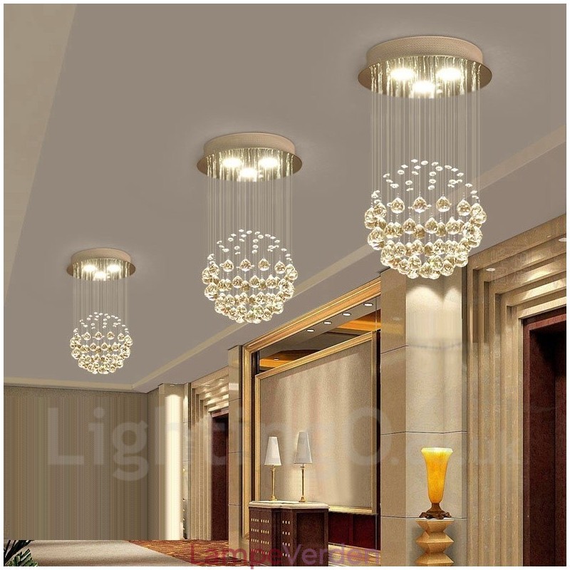 3 lys moderne krystal loft pendel lys indendørs lysekrone belysning lamper armaturer