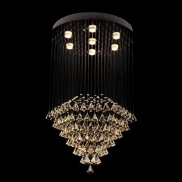 7 lys moderne krystal loft pendel lys indendørs lysekrone belysning lamper armaturer