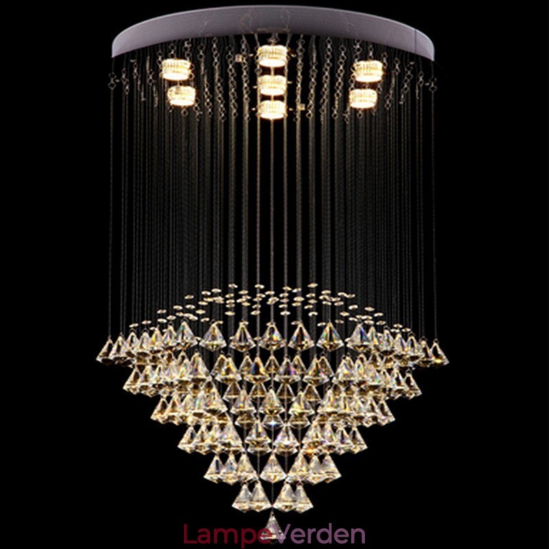 7 lys moderne krystal loft pendel lys indendørs lysekrone belysning lamper armaturer