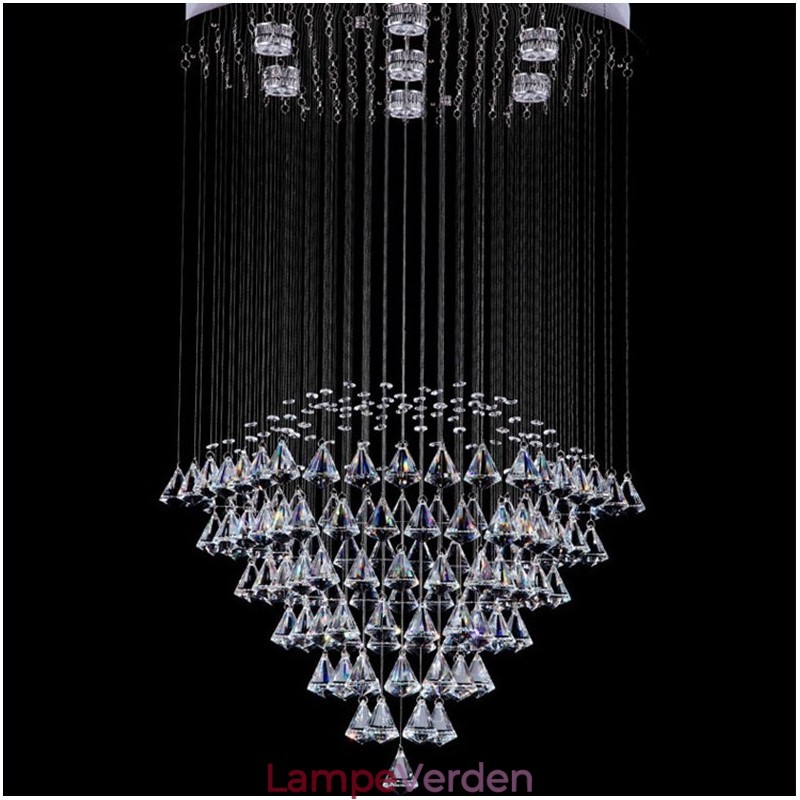 7 lys moderne krystal loft pendel lys indendørs lysekrone belysning lamper armaturer