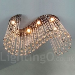 6 lys moderne krystal loft pendel lys indendørs lysekrone belysning lamper armaturer