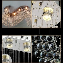 6 lys moderne krystal loft pendel lys indendørs lysekrone belysning lamper armaturer