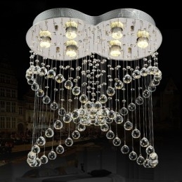 6 lys moderne krystal loft pendel lys indendørs lysekrone belysning lamper armaturer