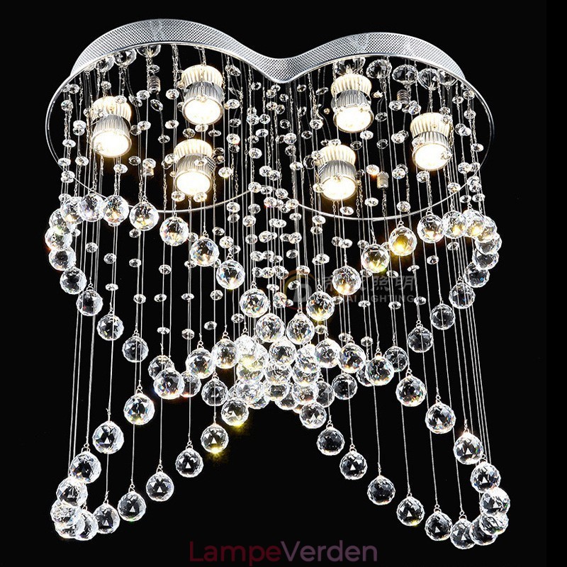 6 lys moderne krystal loft pendel lys indendørs lysekrone belysning lamper armaturer