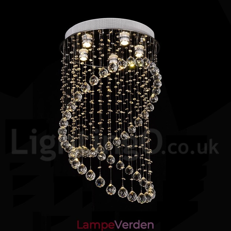 5 lys moderne krystal loft pendel lys indendørs lysekrone belysning lamper armaturer