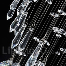 6 lys moderne krystal loft pendel lys indendørs lysekrone belysning lamper armaturer