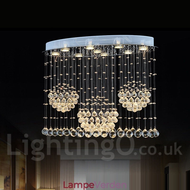 9 lys moderne krystal loft pendel lys indendørs lysekrone belysning lamper armaturer