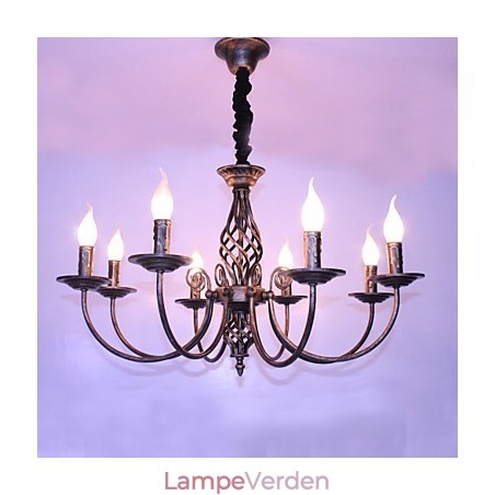 Retro Designers Candle Style Andre Metal lysekrone