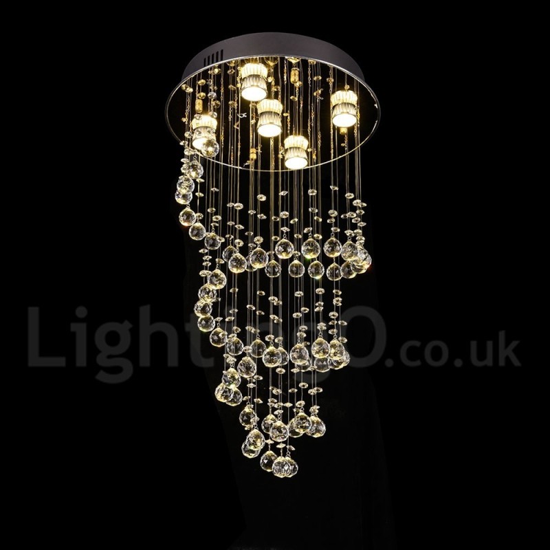 5 lys moderne krystal loft pendel lys indendørs lysekrone belysning lamper armaturer