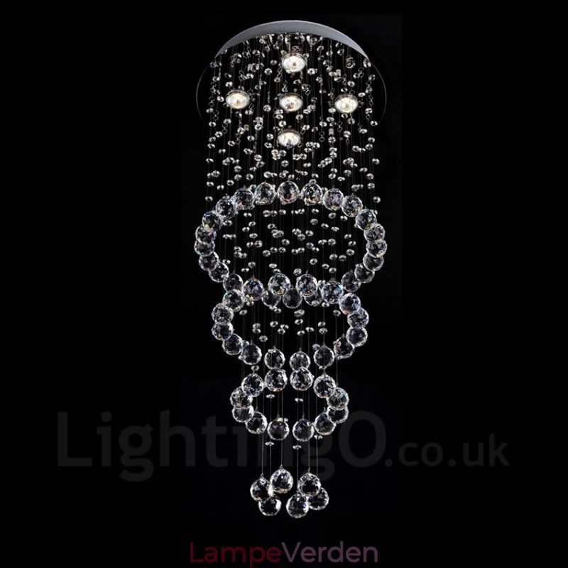 5 lys moderne krystal loft pendel lys indendørs lysekrone belysning lamper armaturer