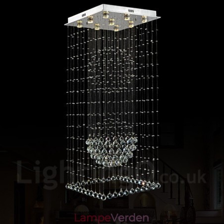 9 lys moderne krystal loft pendel lys indendørs lysekrone belysning lamper armaturer