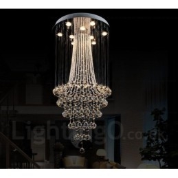 9 lys moderne krystal loft pendel lys indendørs lysekrone belysning lamper armaturer