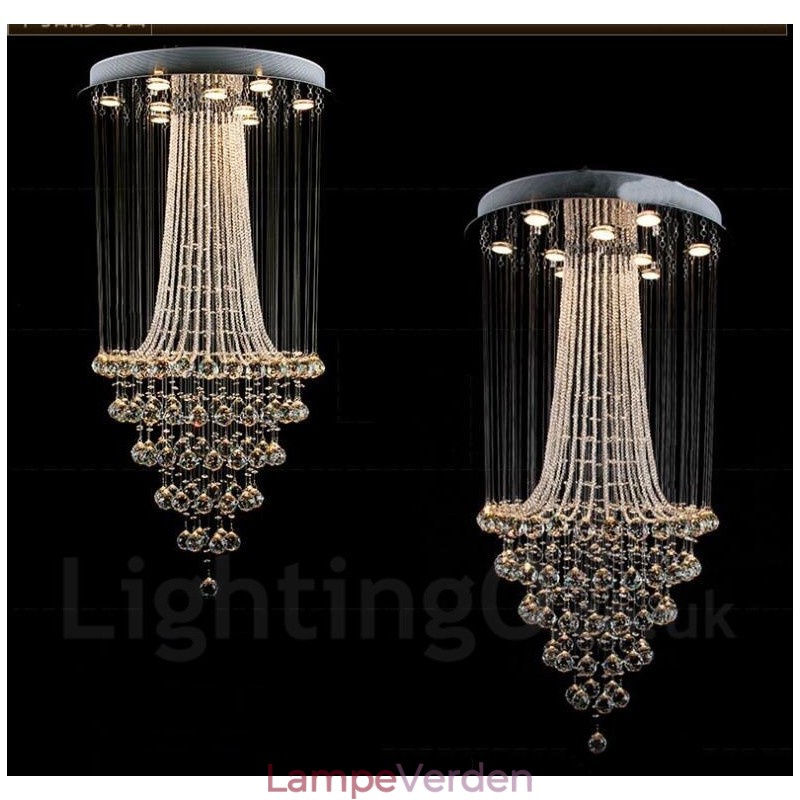 9 lys moderne krystal loft pendel lys indendørs lysekrone belysning lamper armaturer