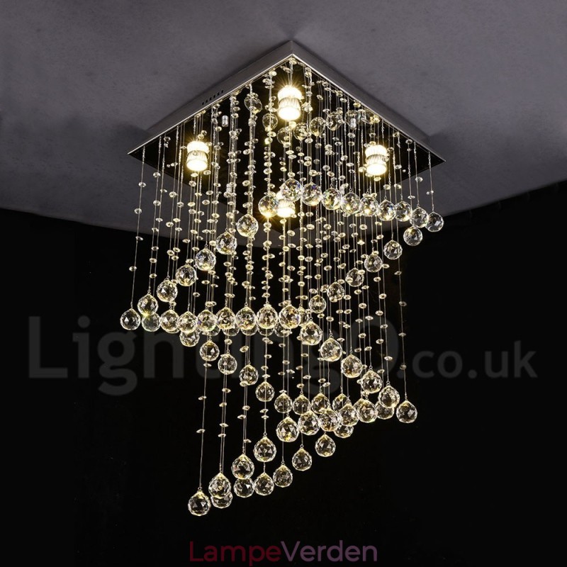 4 lys moderne krystal loft pendel lys indendørs lysekrone belysning lamper armaturer