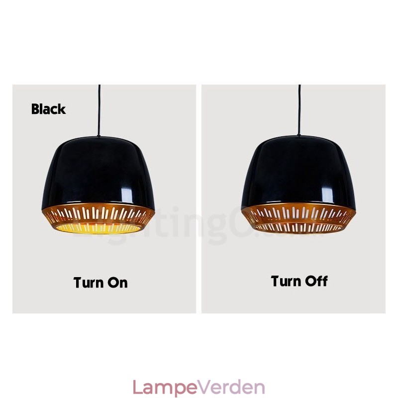 1 lys moderne moderne pendel med sort hvid rød blå skærm