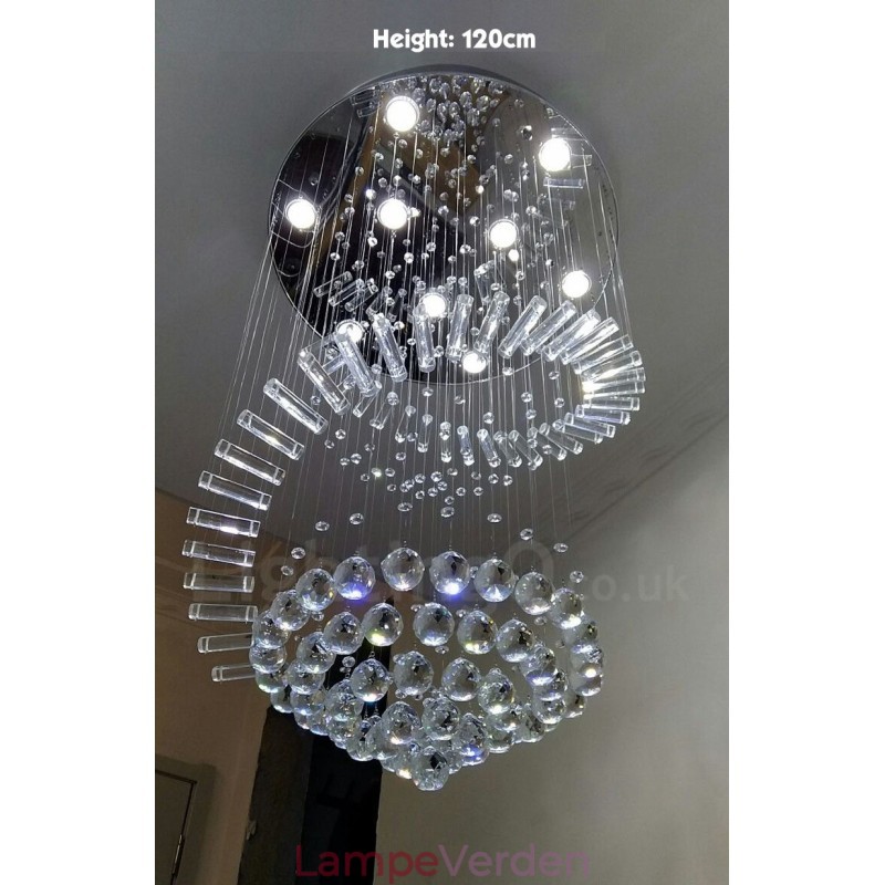 9 lys Moderne K9 Krystal Loft Pendel Lys Indendørs Lysekrone Belysning Lamper Armaturer